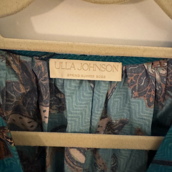 Ulla Johnson Sena Lagoon Blue Floral Mini Dress - Picture 4 of 8